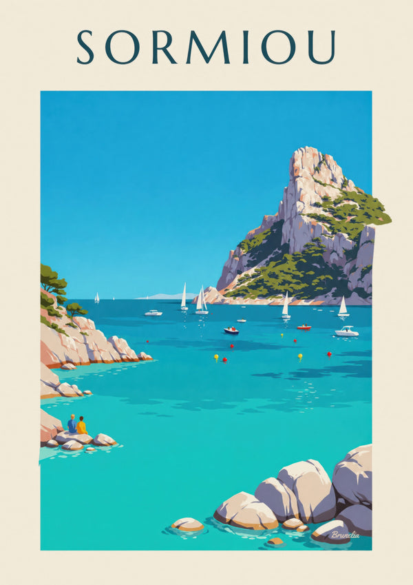 Affiche calanque de Sormiou à Marseille