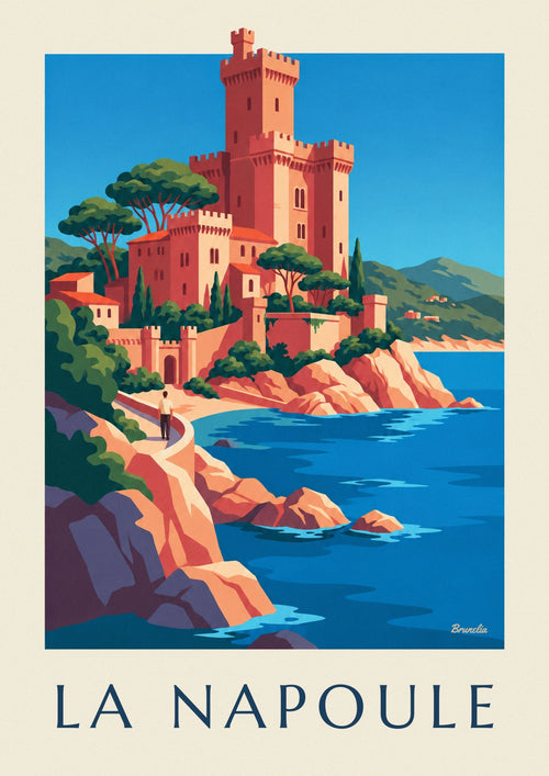 Poster of the Château de la Napoule by the sea: the full poster