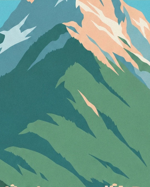 The green slopes of la Tournette and its salmon-coloured rocky ridges