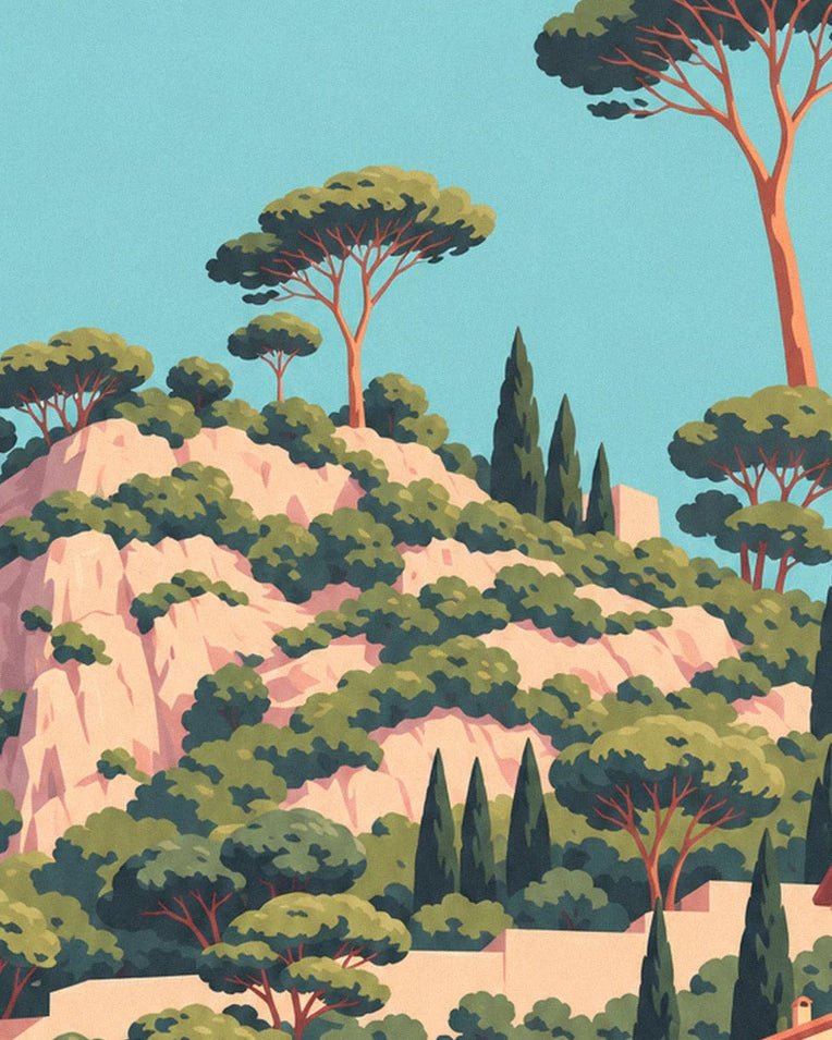 Affiche marché aux fleurs du cours Saleya à Nice : détail en gros plan