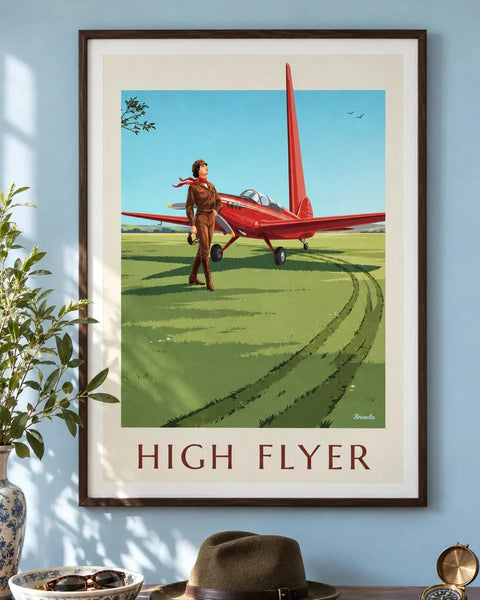 Affiches avion : affiche de la collection encadrée dans un intérieur