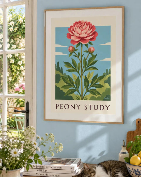 Affiches fleurs : affiche de la collection encadrée dans un intérieur