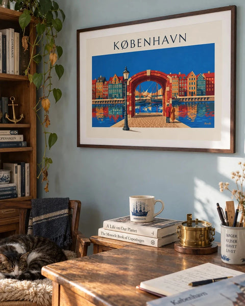 World cities posters: collection poster framed in an interior