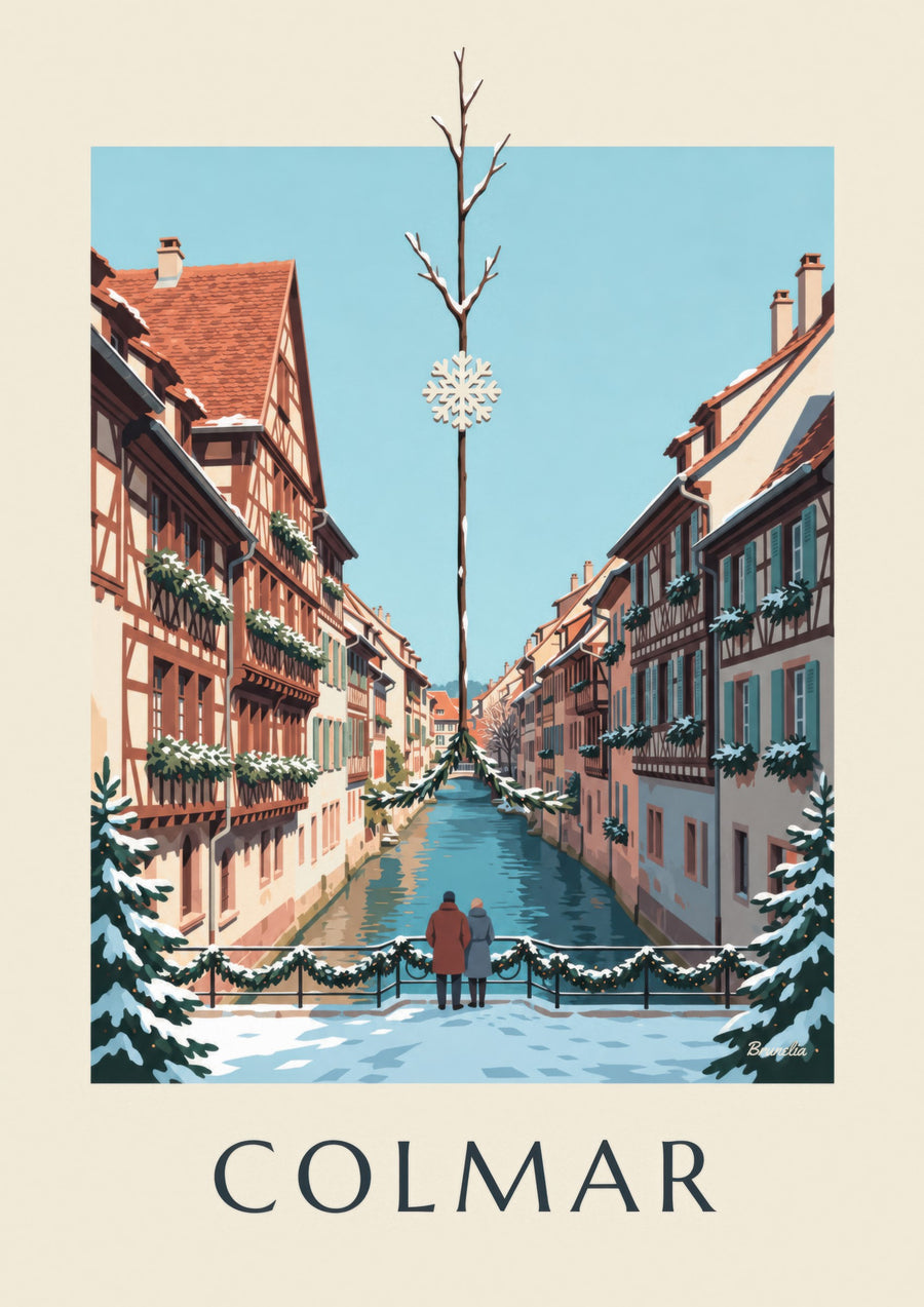 Little Venice in Colmar at Christmas print