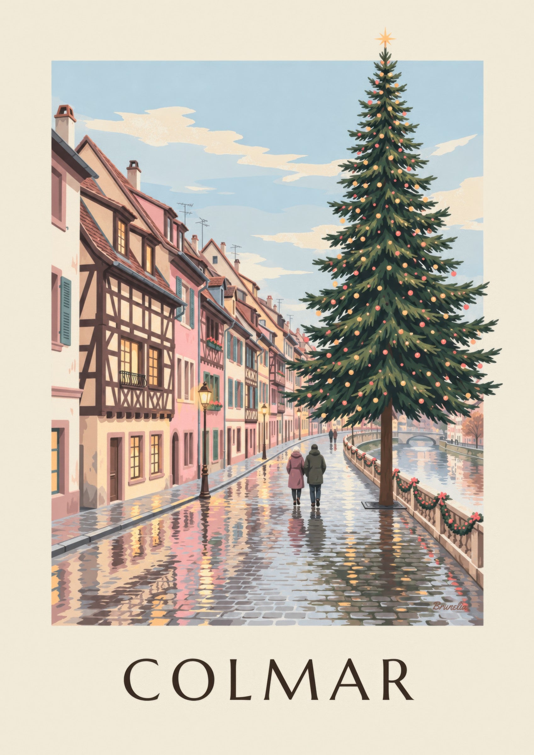 Quai de la Poissonnerie in Colmar Poster: close-up detail