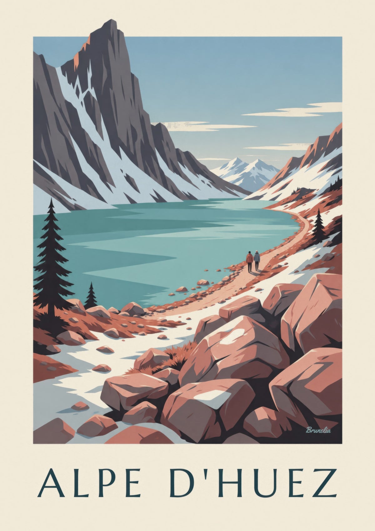Lac Blanc in the Grandes Rousses Poster