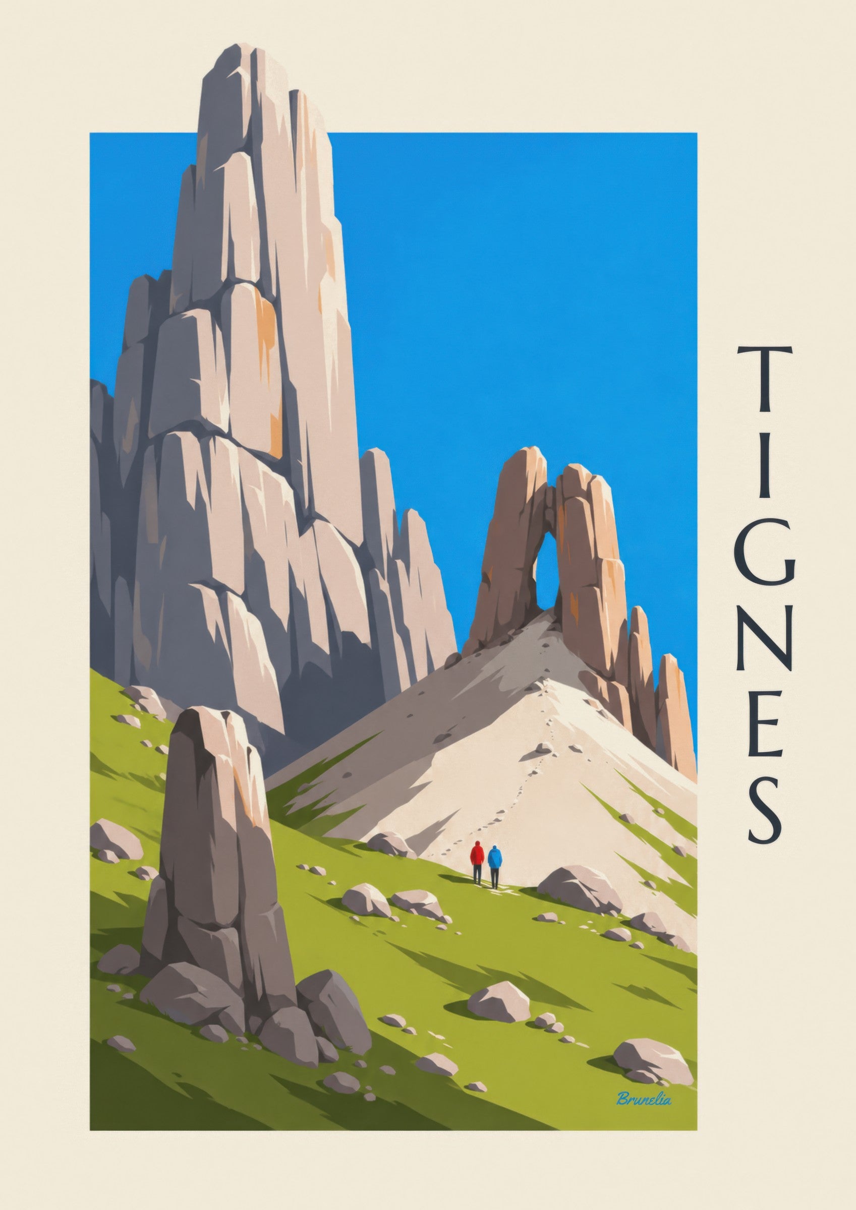 Tignes, Aiguille Percée Poster: close-up detail