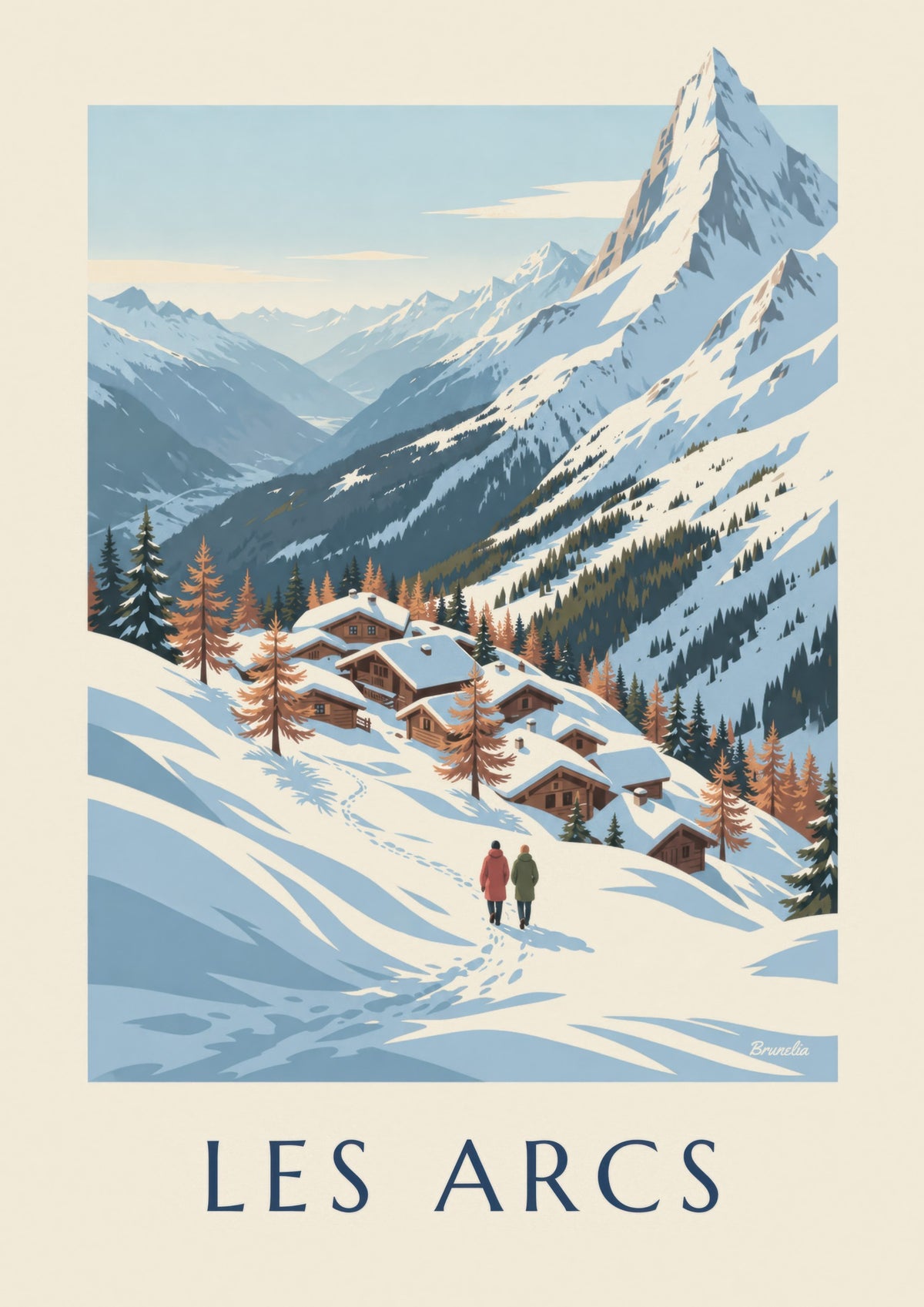 Les Arcs, panorama over the Tarentaise poster