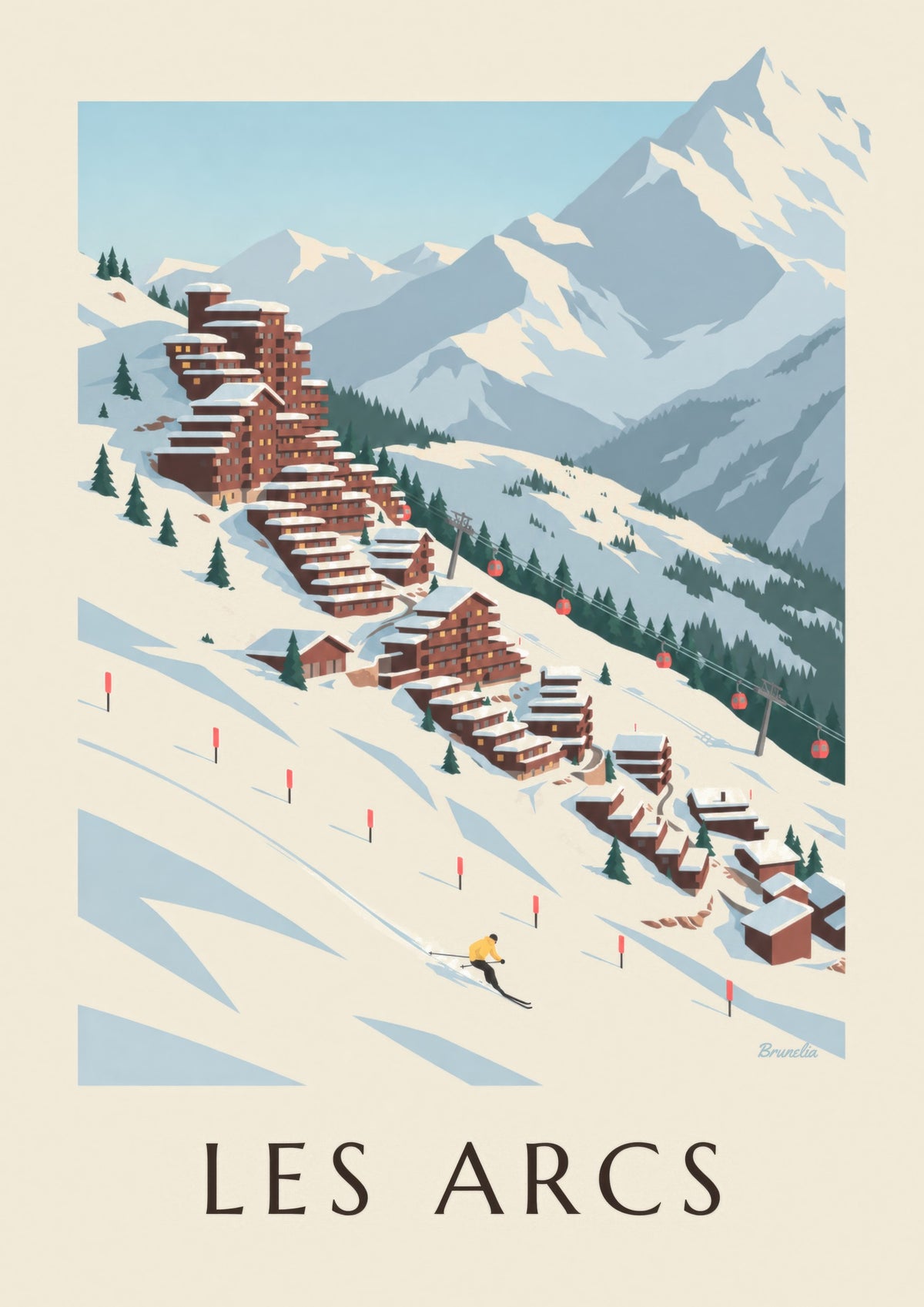 Les Arcs, tiered Arc 2000 poster