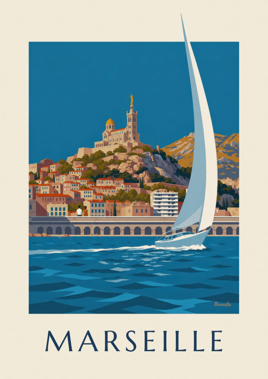 Notre-Dame-de-la-Garde Viewed from the Sea Poster