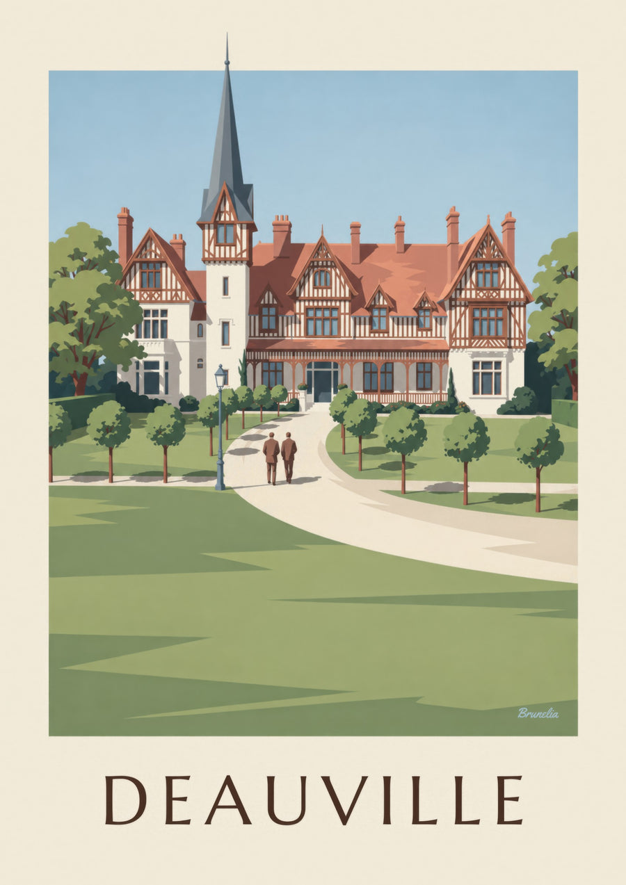 Deauville Villa Strassburger half-timbered poster
