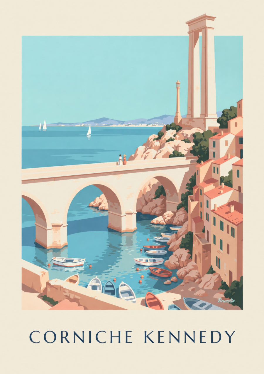 Corniche Kennedy Marseille poster