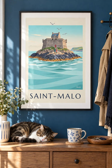 Fort du Petit Bé Saint-Malo poster : framed on the wall