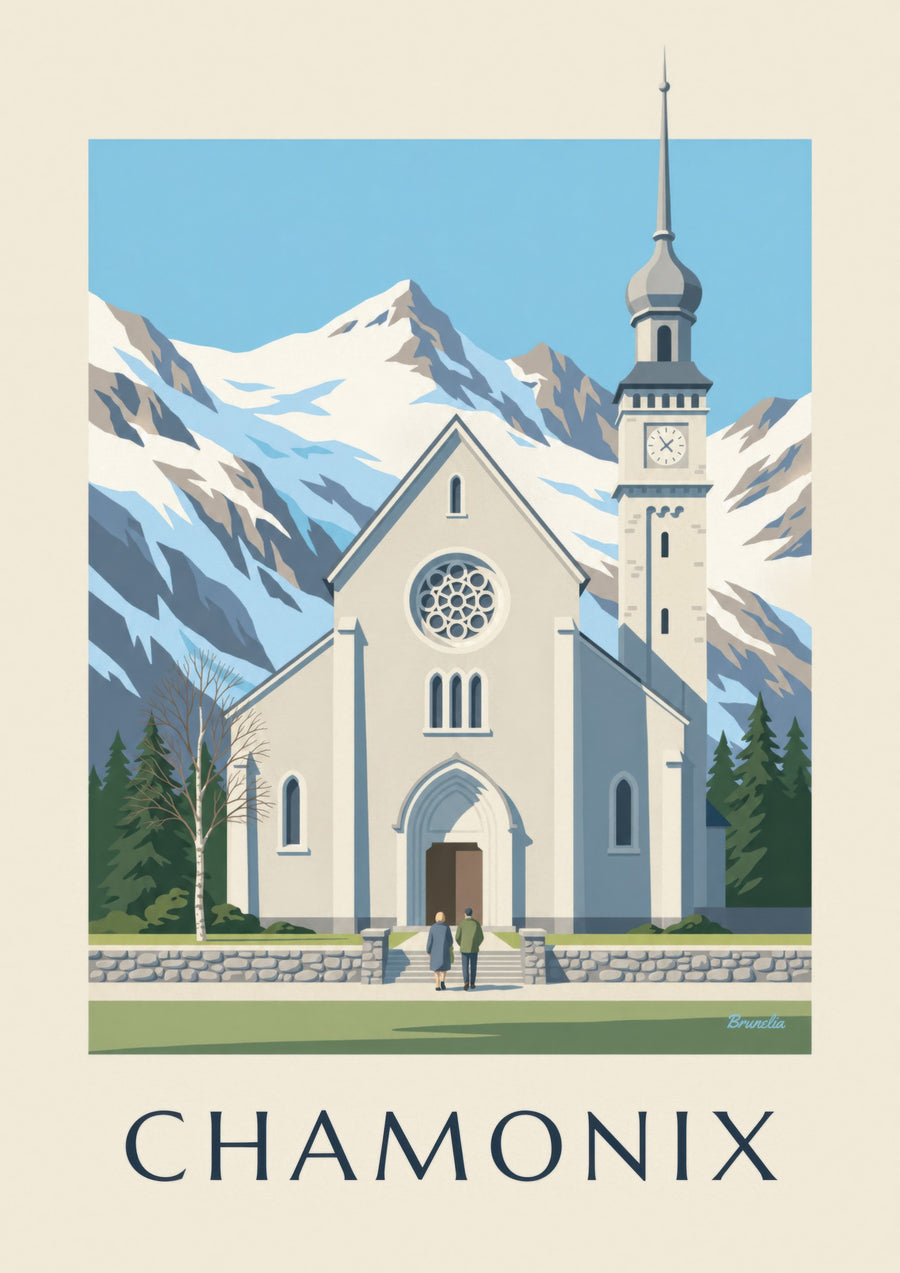 Saint-Michel Church Chamonix poster