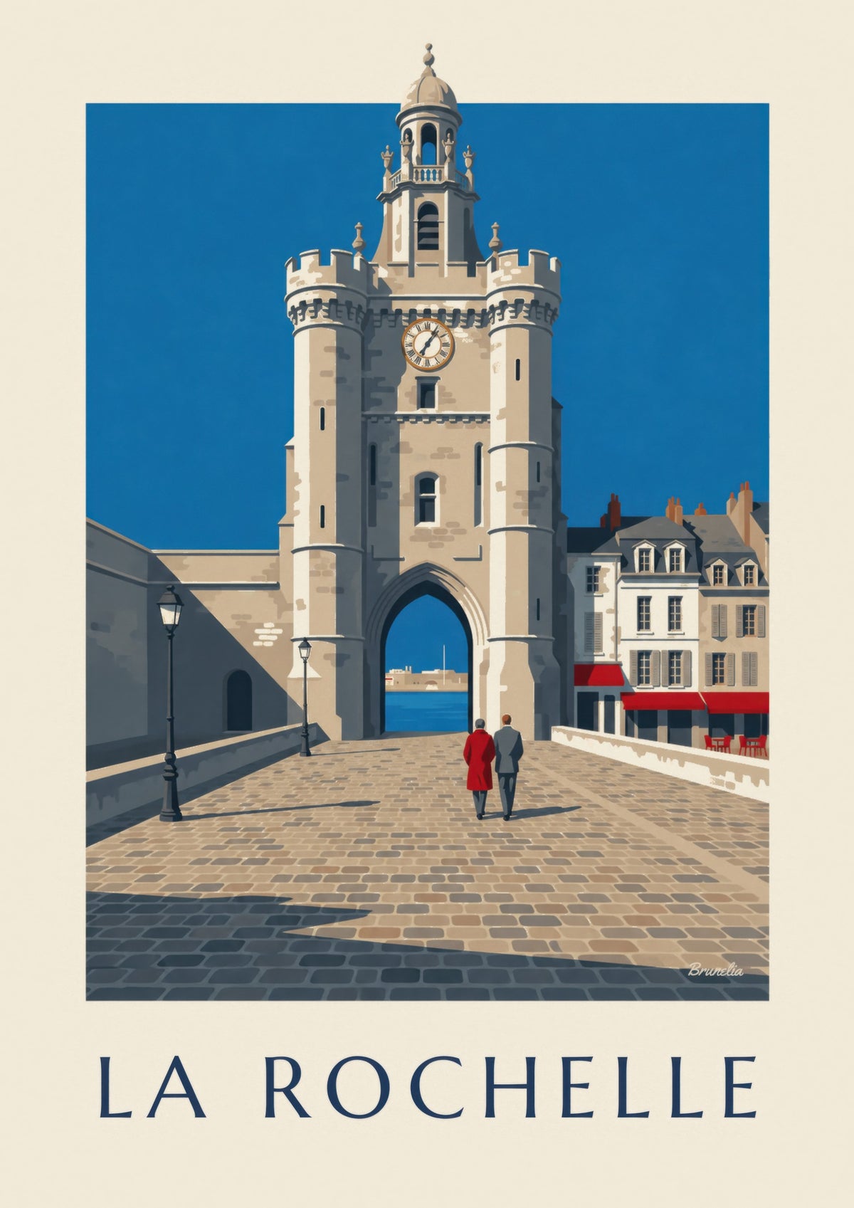 Grosse Horloge gate in La Rochelle poster