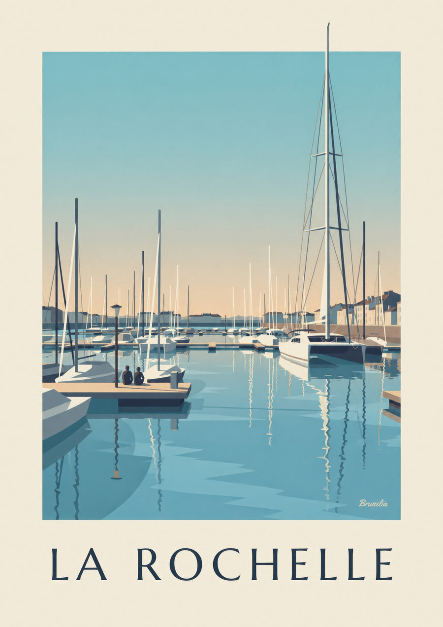 Les Minimes marina in La Rochelle poster