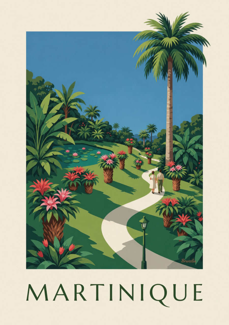 Balata Garden and bromeliads in Martinique poster