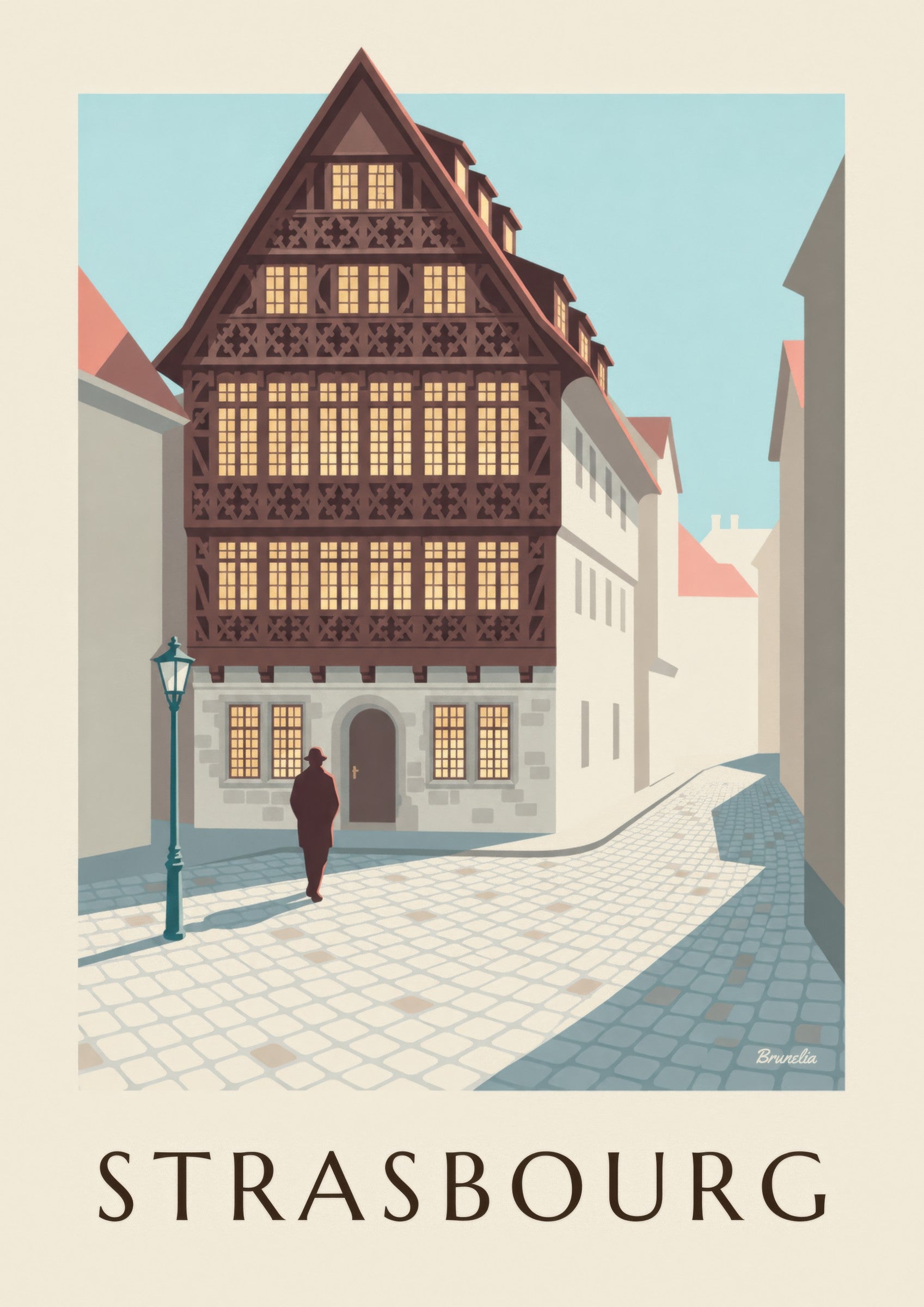 Maison Kammerzell in Strasbourg poster: close-up detail