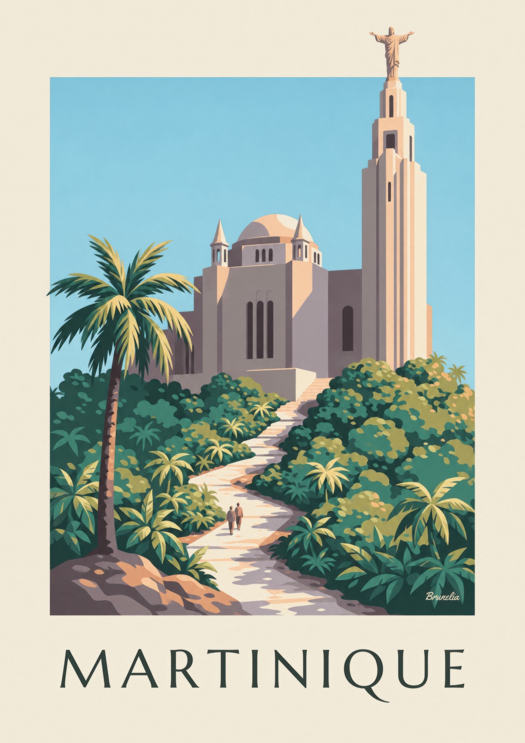 Martinique Poster, Sacred Heart of Balata Church: close-up detail