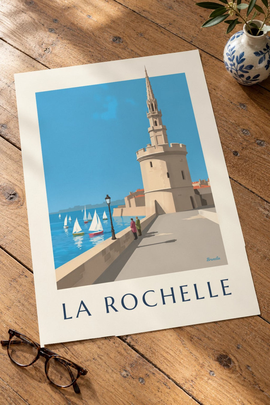 Lantern Tower in La Rochelle Poster : standing on a table