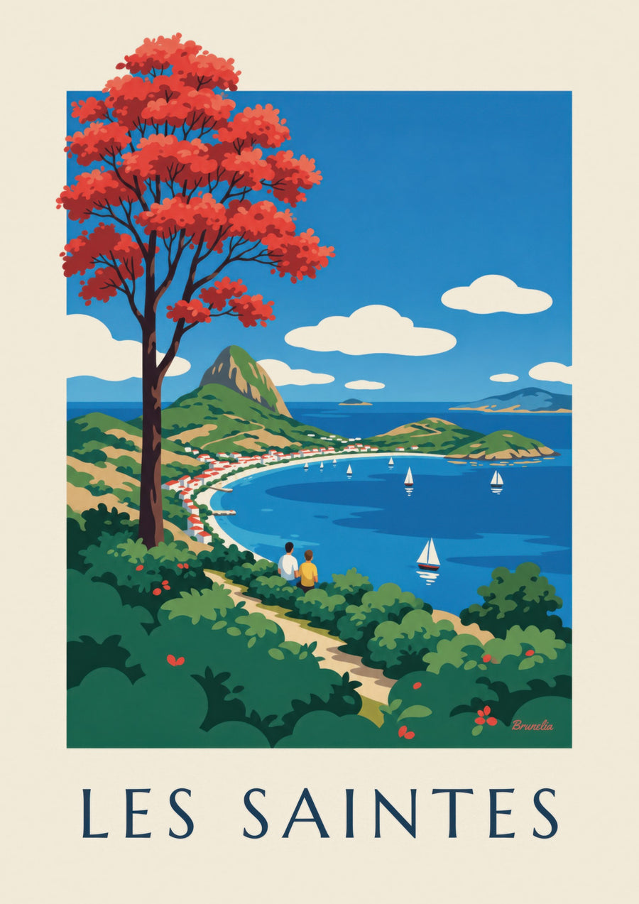 Guadeloupe Les Saintes bay Terre-de-Haut poster