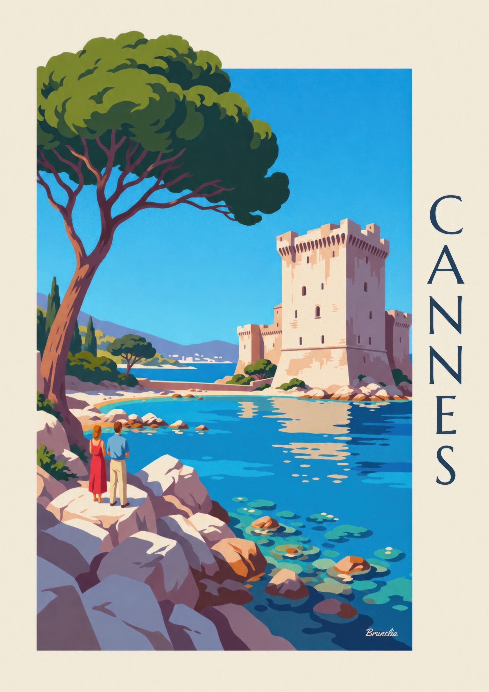 Saint-Honorat fortified monastery poster: close-up detail