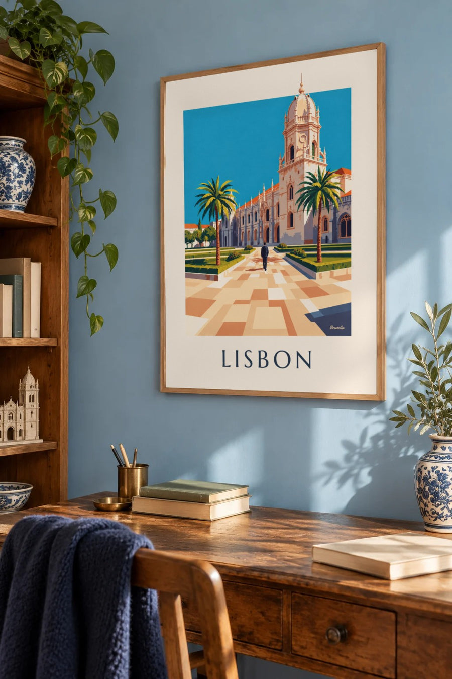 Jerónimos Monastery in Belém, Lisbon poster: framed on the wall
