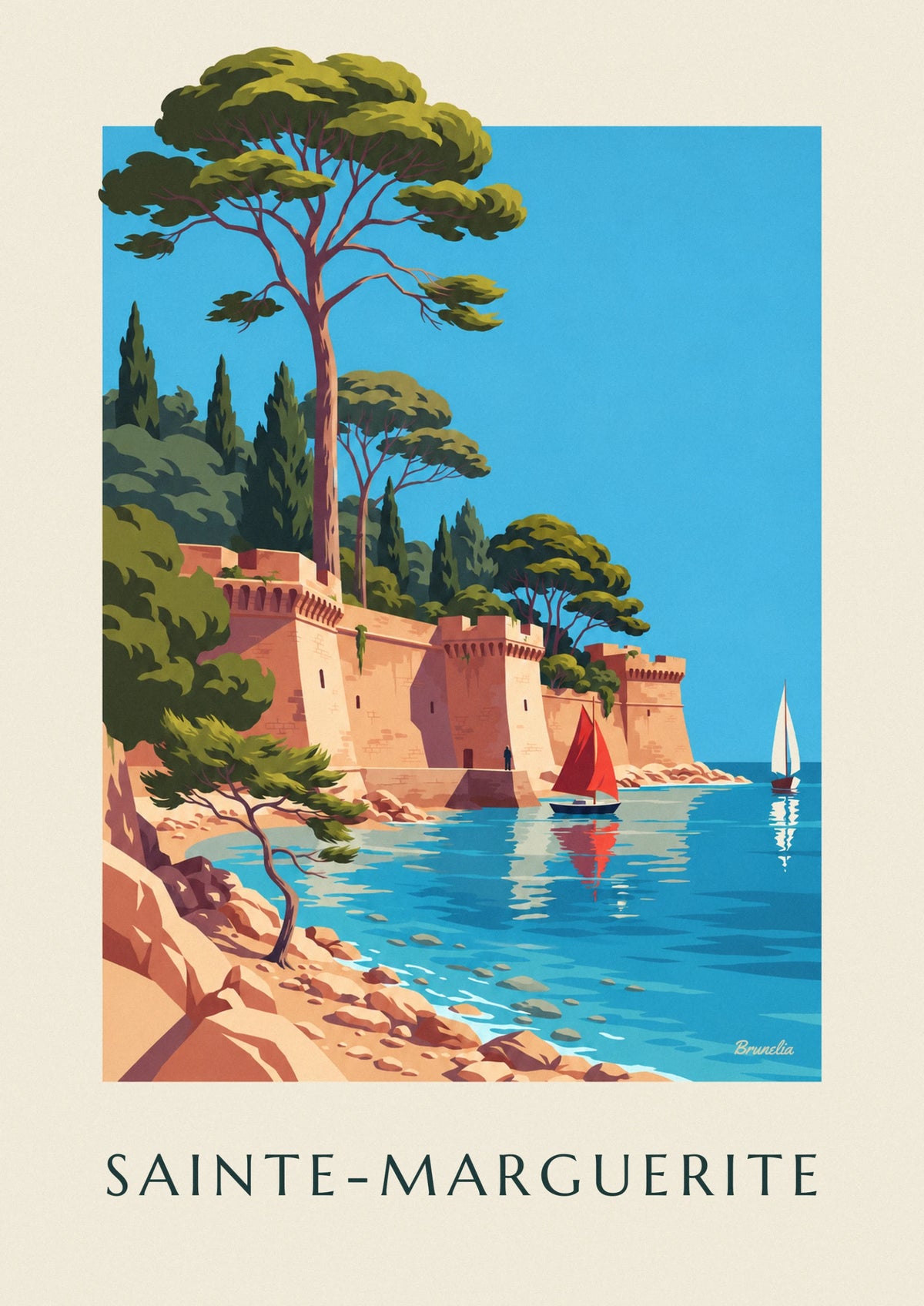 Sainte-Marguerite island and Fort Royal off Cannes poster