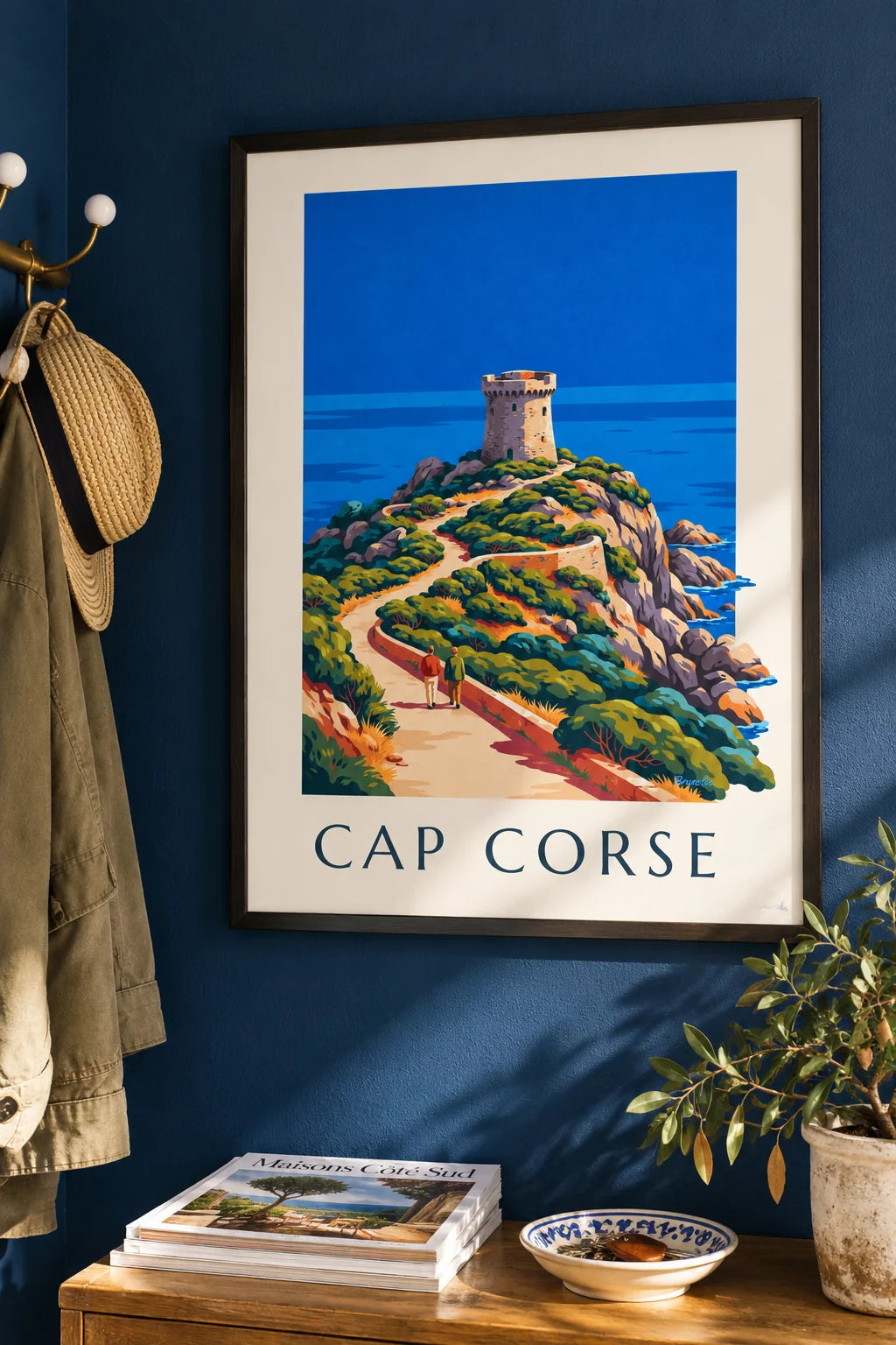 Genoese tower on the Cap Corse coast poster on the wall