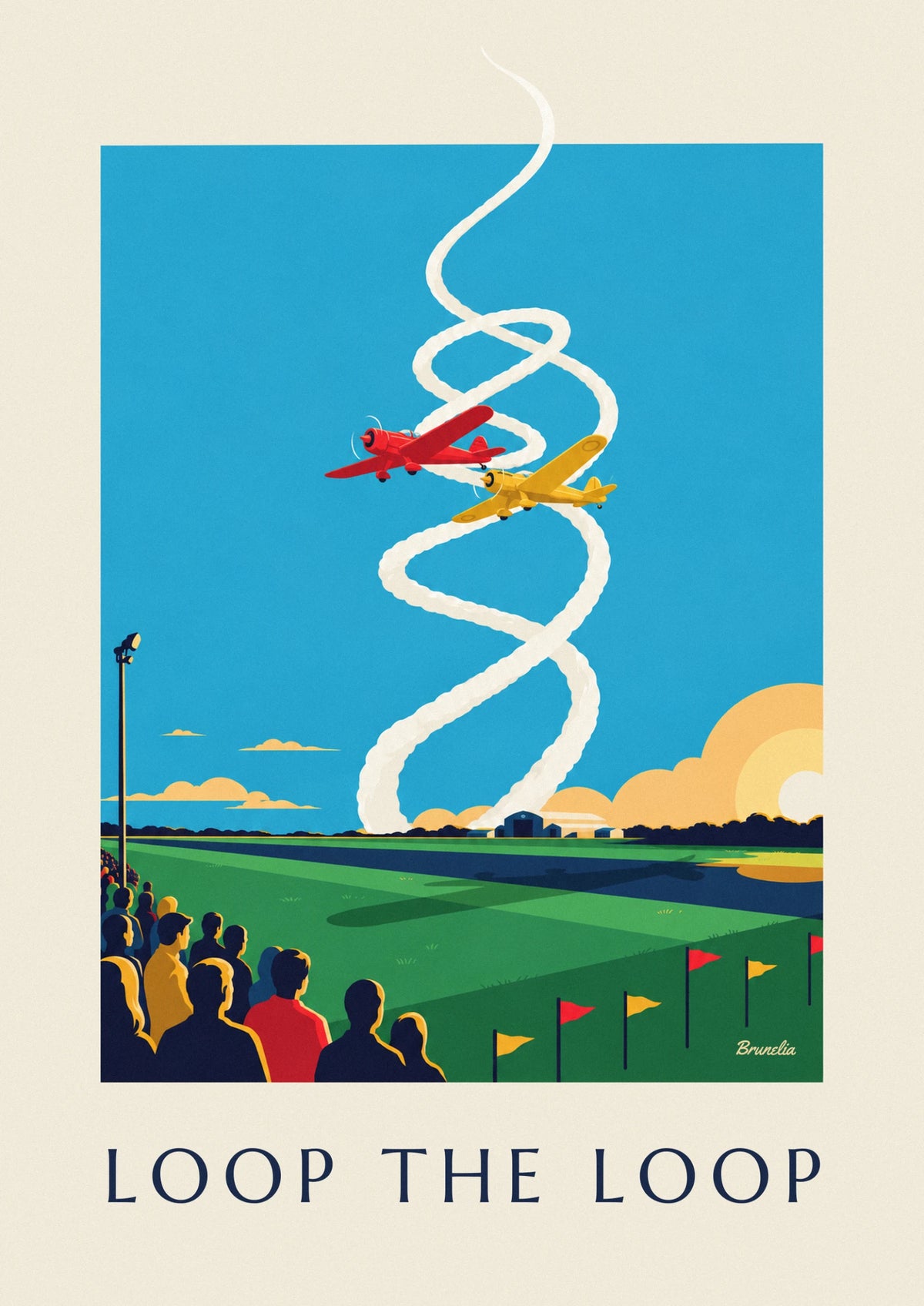 Affiche avions de voltige au meeting aérien