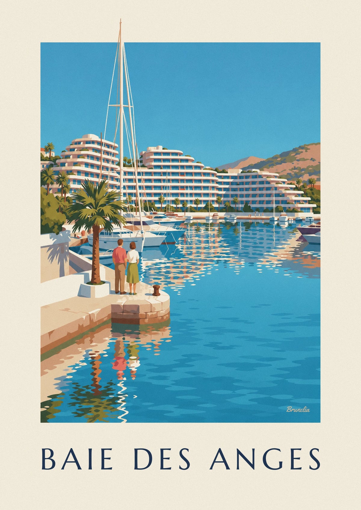 Villeneuve-Loubet Baie des Anges marina poster