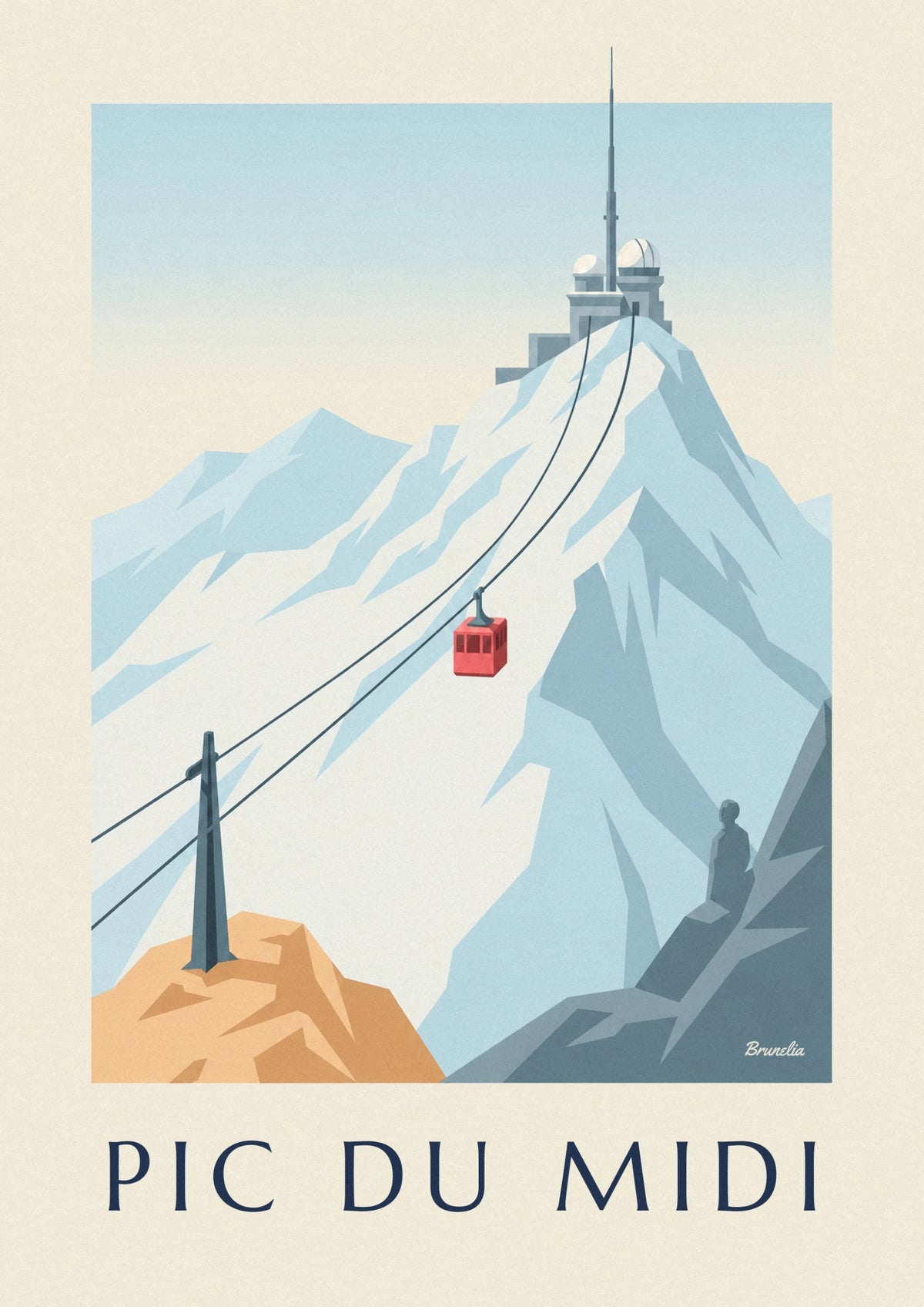 Affiche téléphérique du pic du Midi de Bigorre