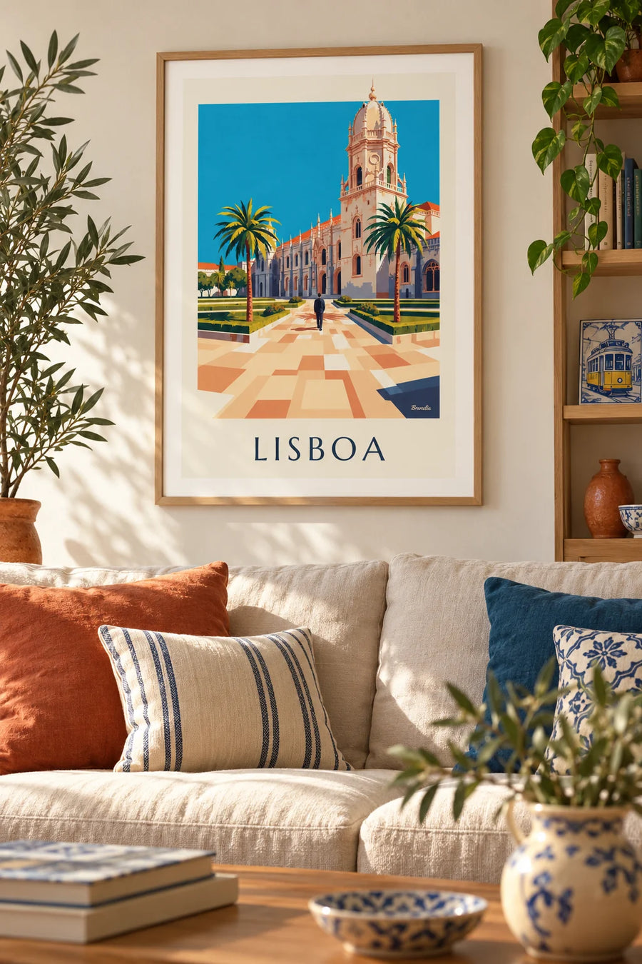 Affiche monastère des Hiéronymites à Belém, Lisbonne : encadrée au mur